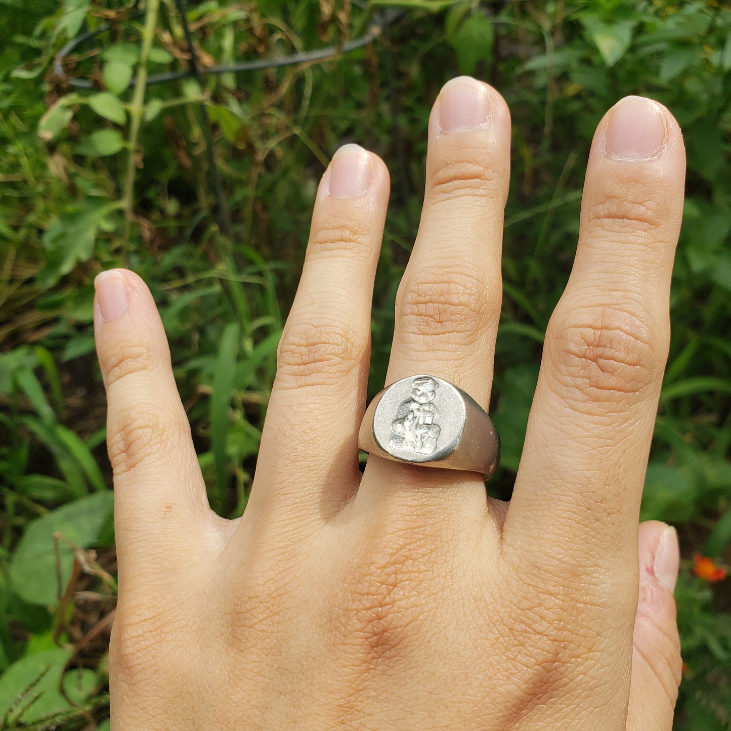 Lewis chessmen Bishop wax seal signet ring