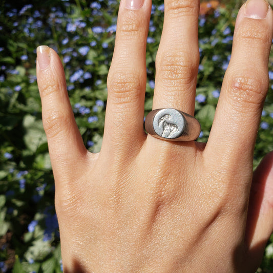 Ram wax seal signet ring