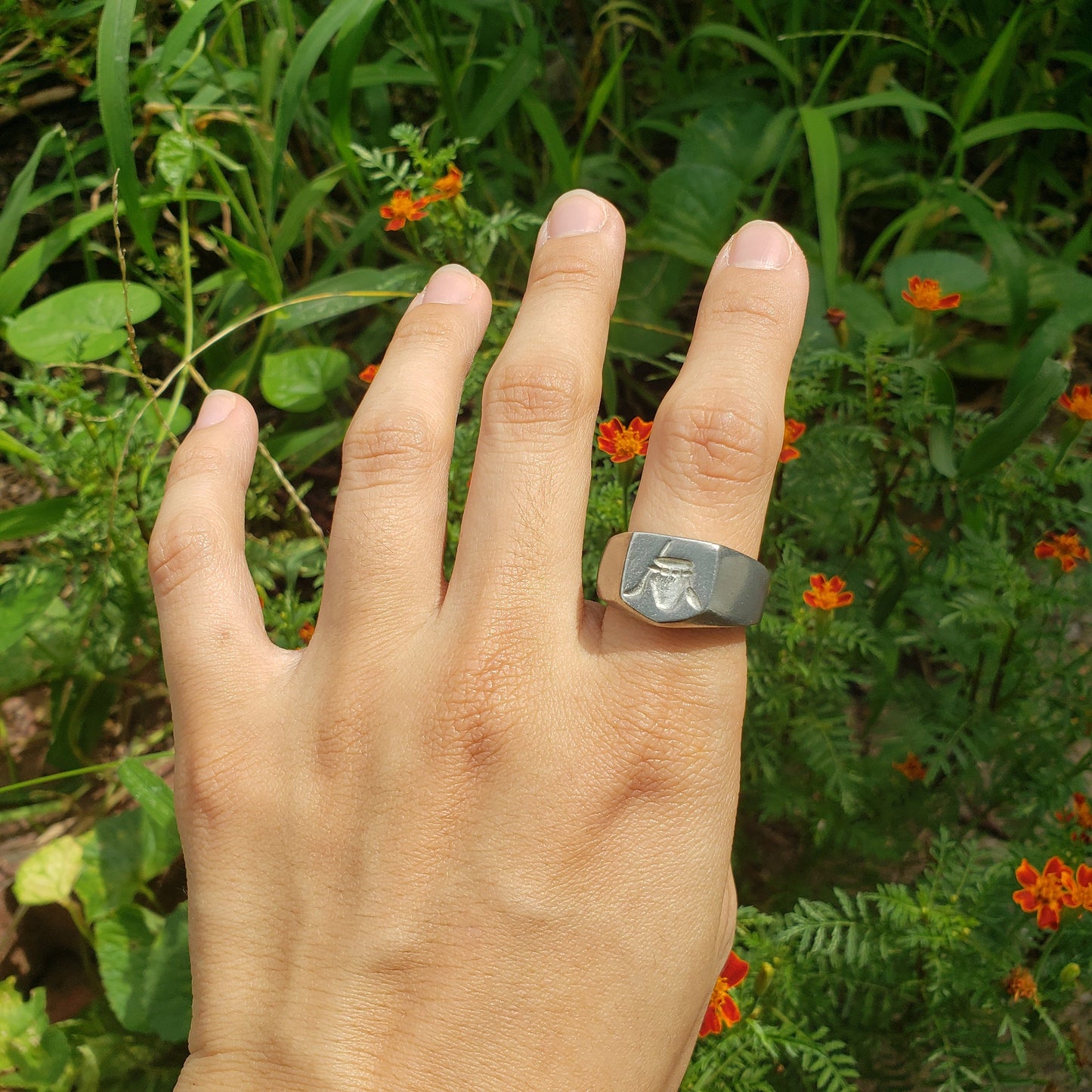 Jam jar wax seal signet ring