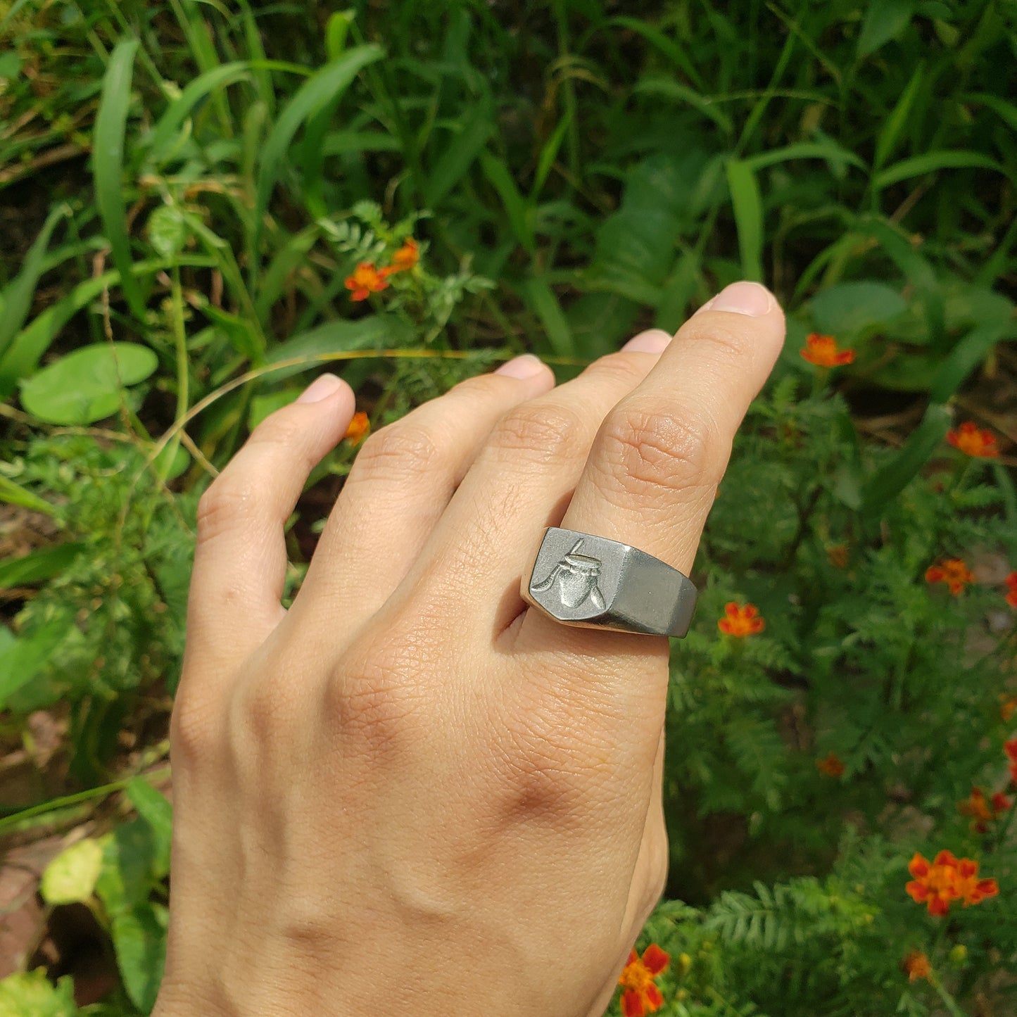 Jam jar wax seal signet ring