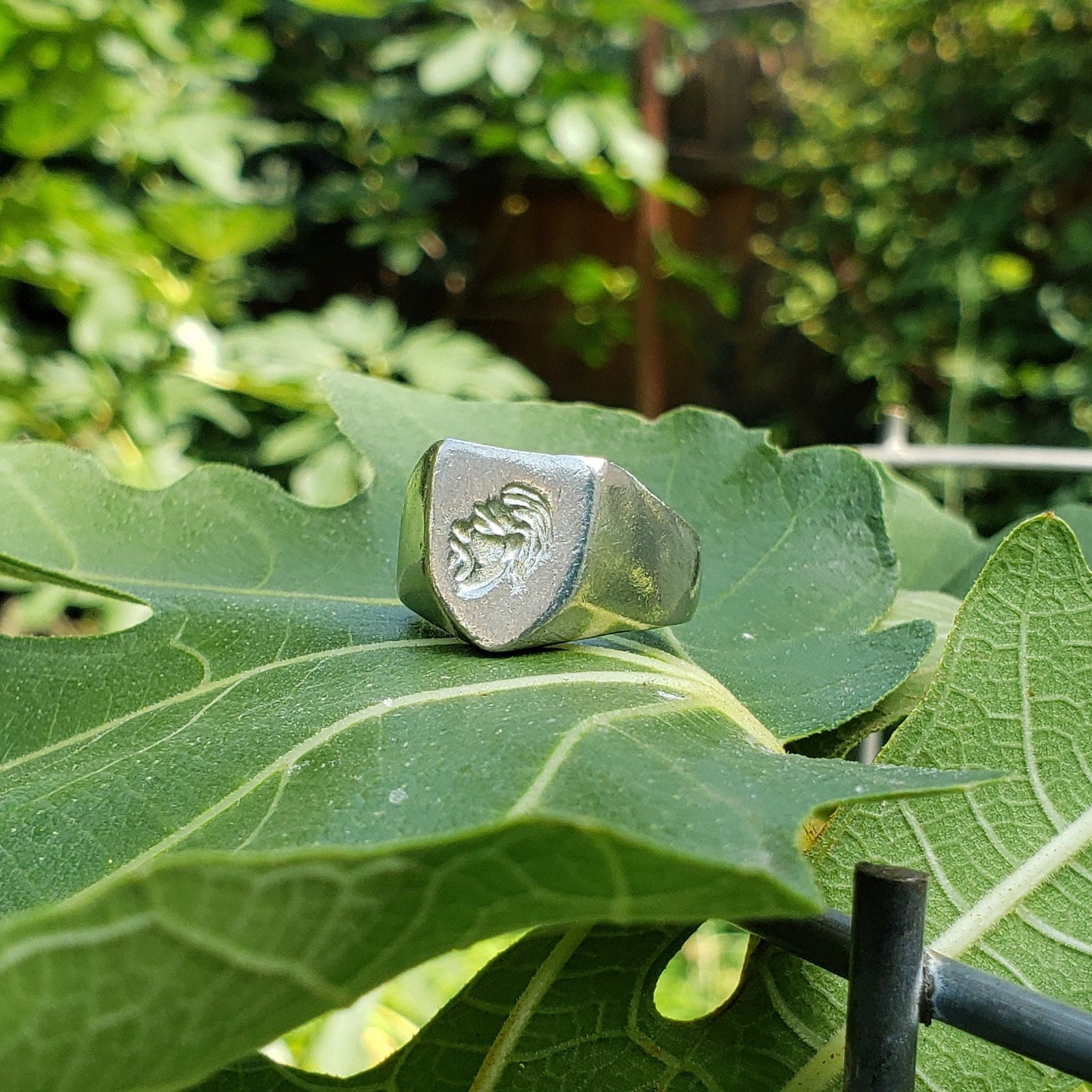 vampire profile wax seal signet ring