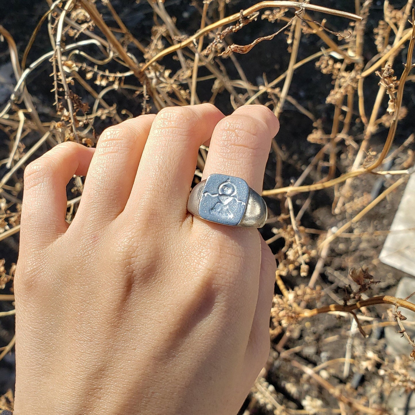 Flatwoods monster wax seal signet ring