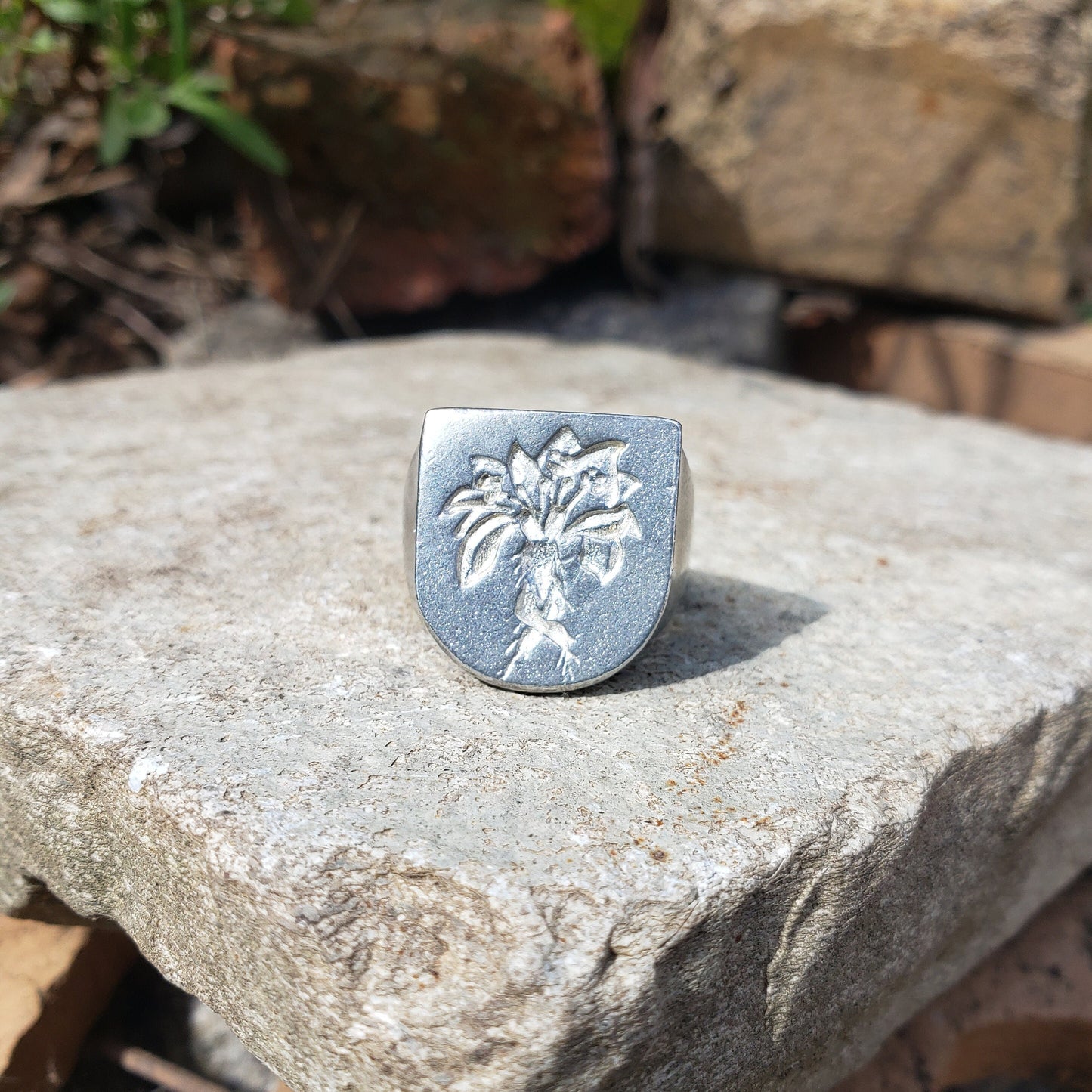 Mandrake wax seal signet ring