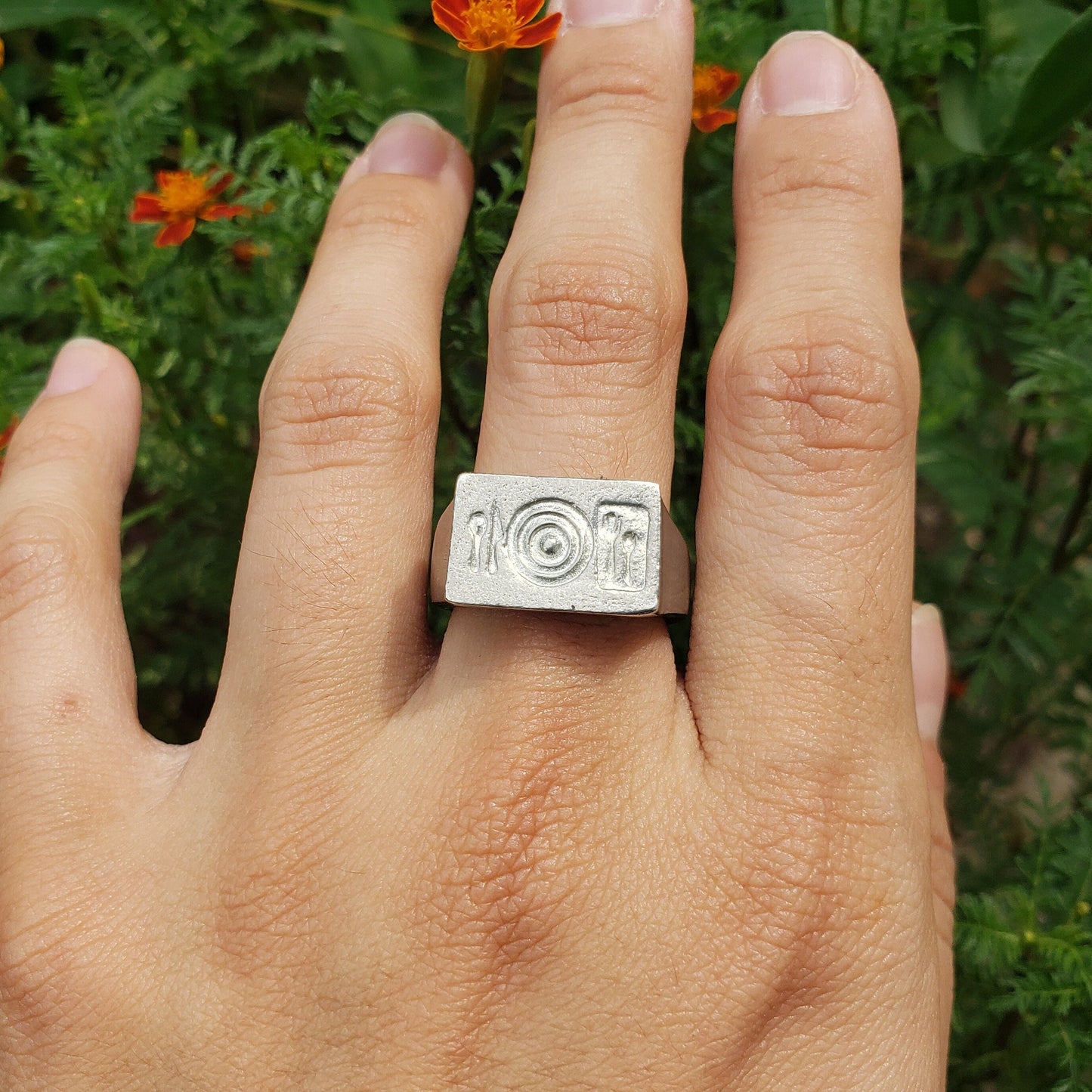 Place setting wax seal signet ring