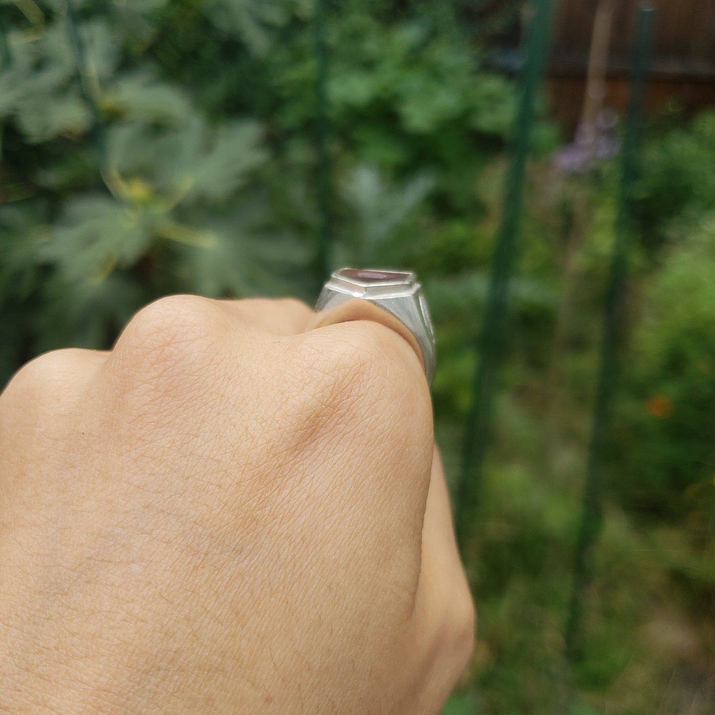 agate cuppa wax seal signet ring