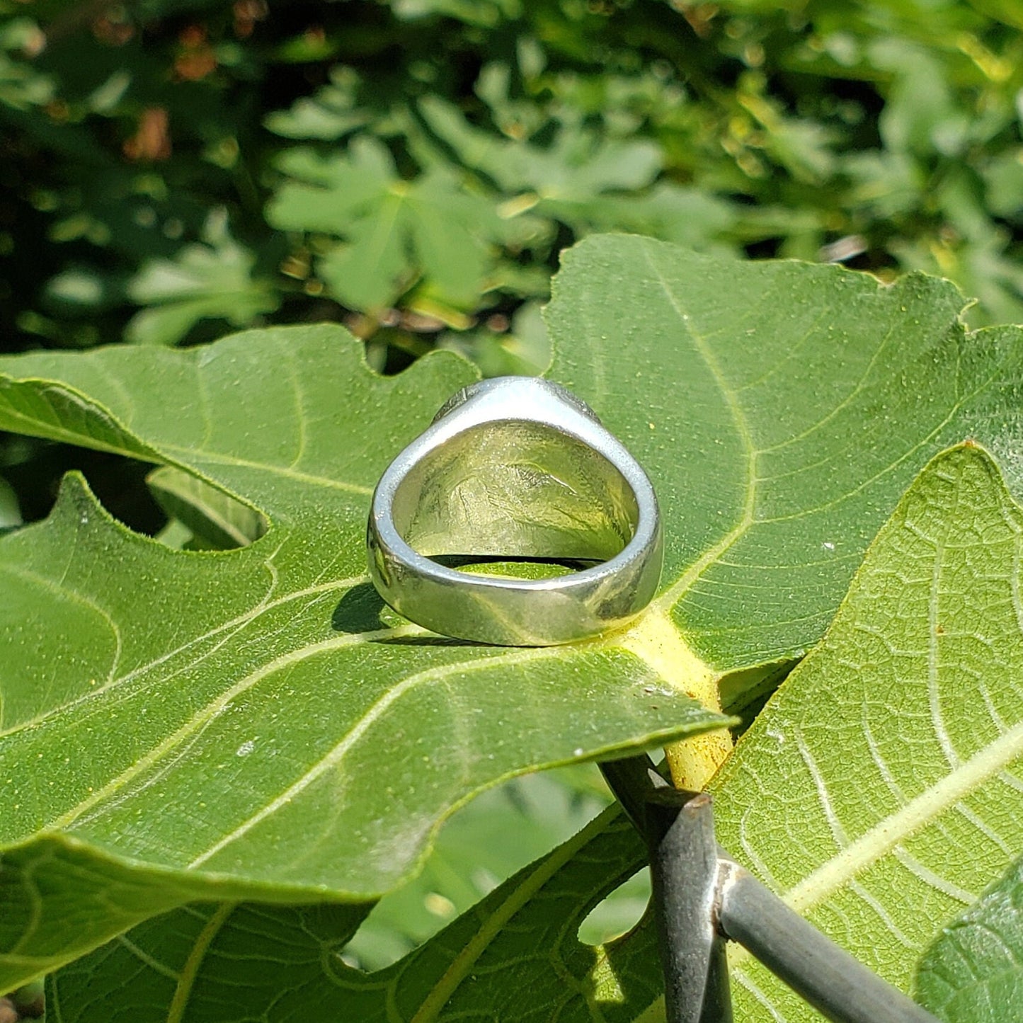 Ice skater wax seal signet ring