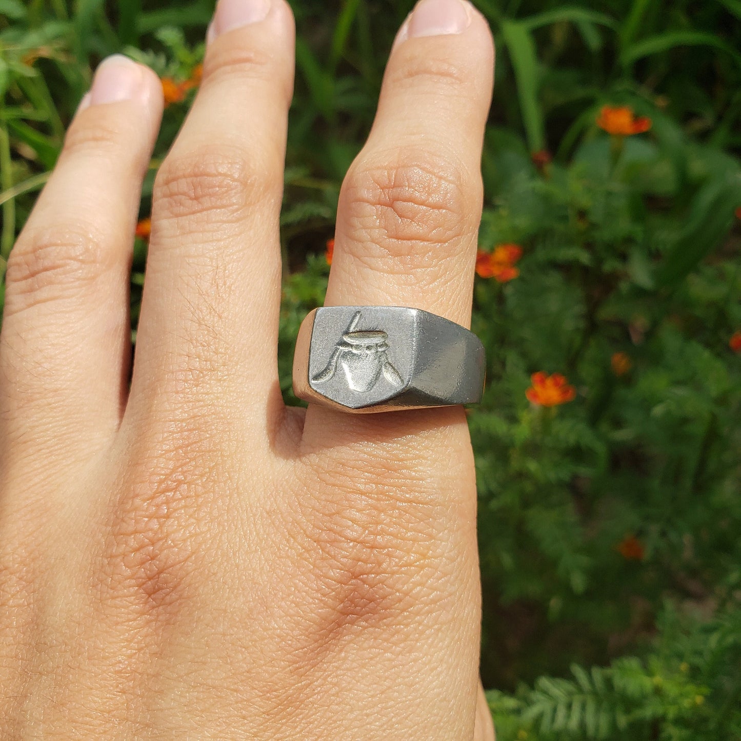 Jam jar wax seal signet ring