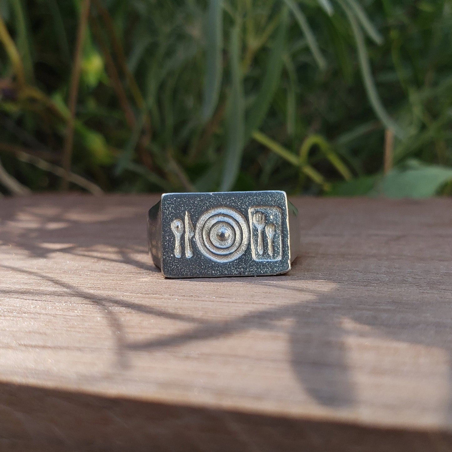 Place setting wax seal signet ring