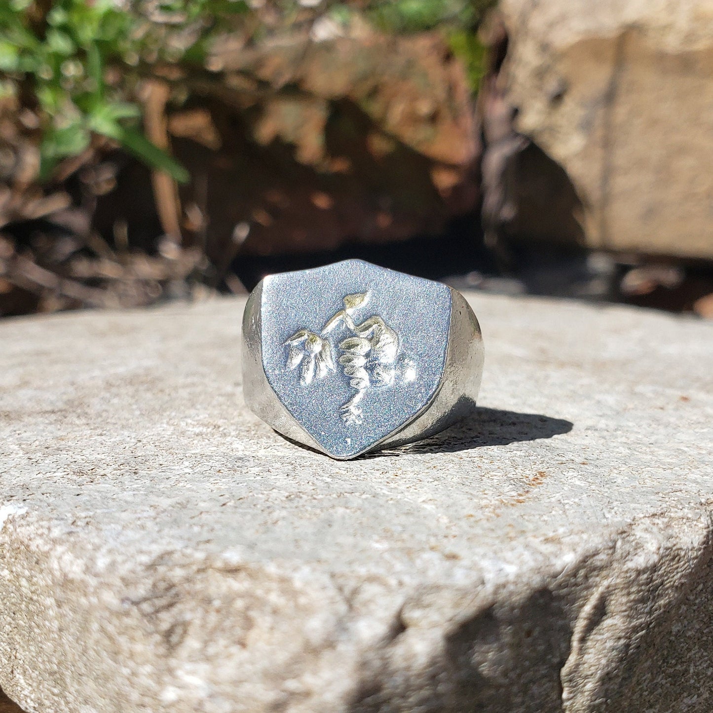 Flower pluckin wax seal signet ring