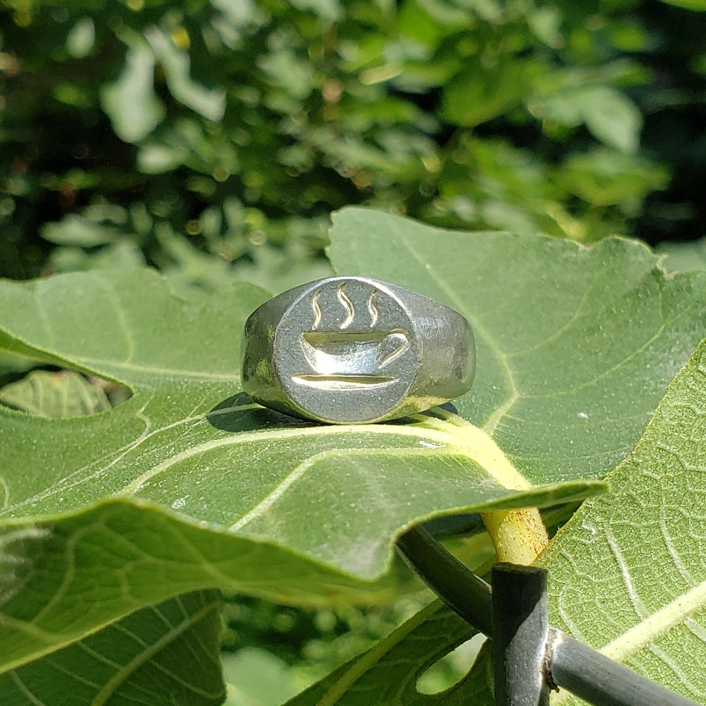 cuppa coffee wax seal signet ring