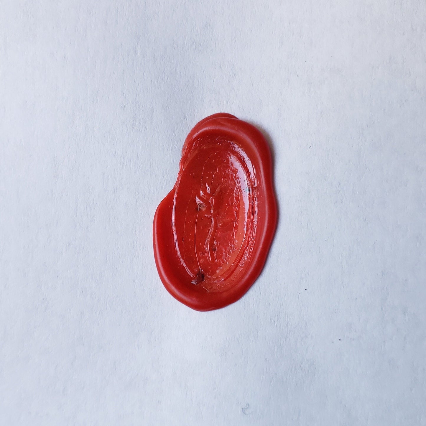 Flower hessonite intaglio signet ring