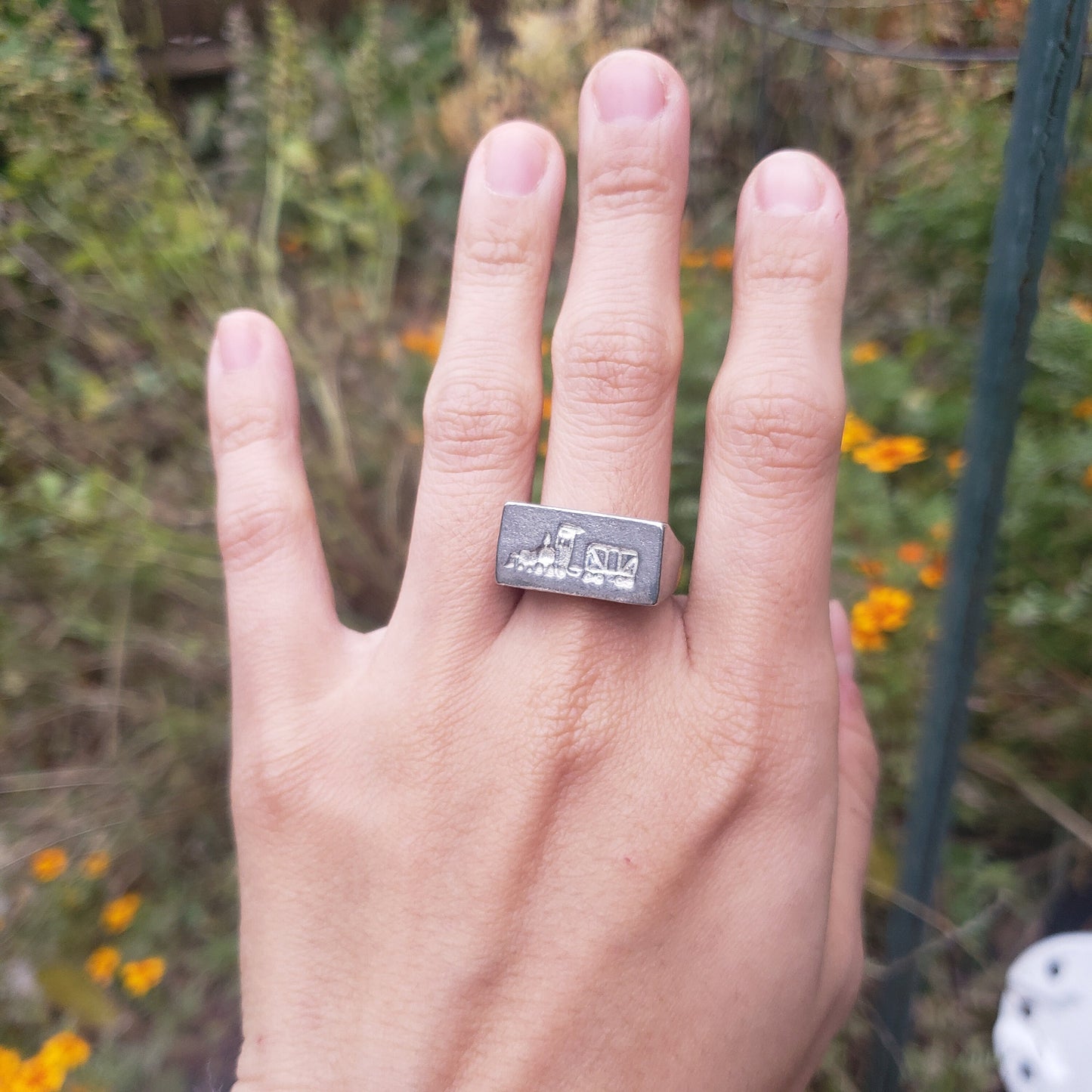 Train wax seal signet ring