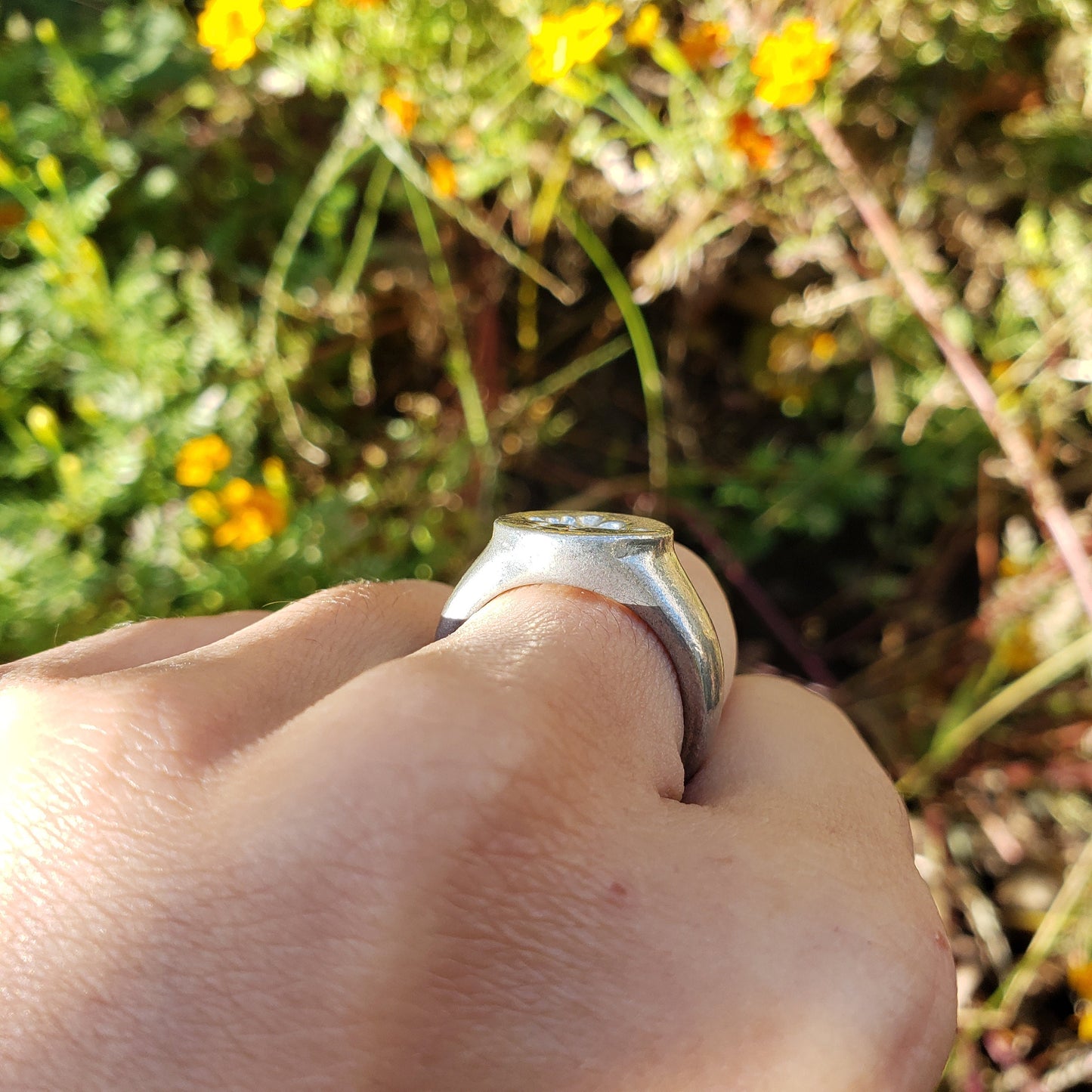 Cumulonimbus wax seal signet ring