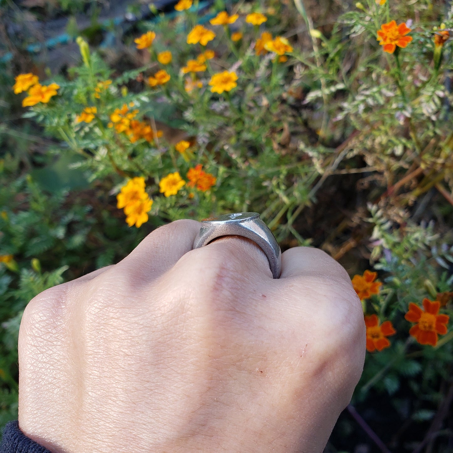 reverse mermaid wax seal signet ring