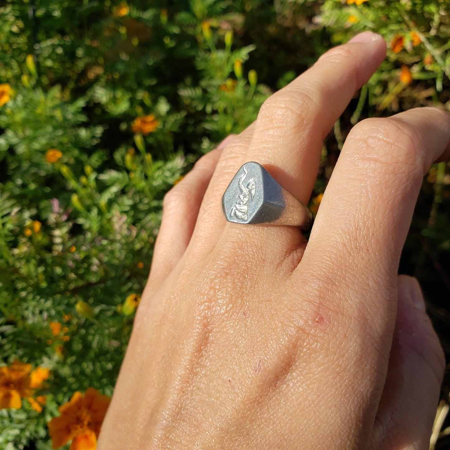 Snake fist wax seal signet ring