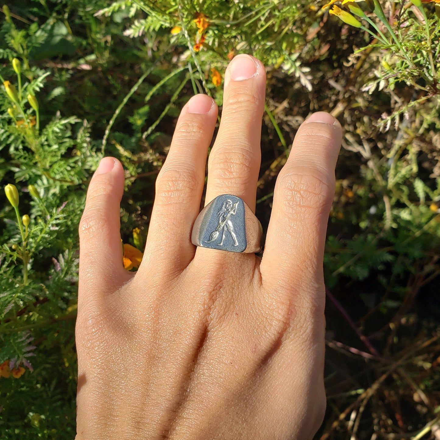 Calligrapher wax seal signet ring