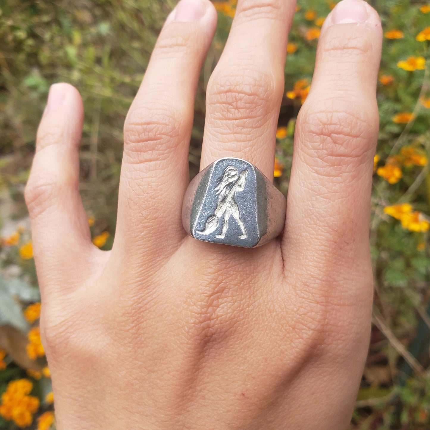 Calligrapher wax seal signet ring