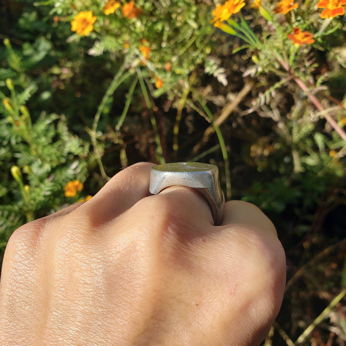 Delivery stork wax seal signet ring