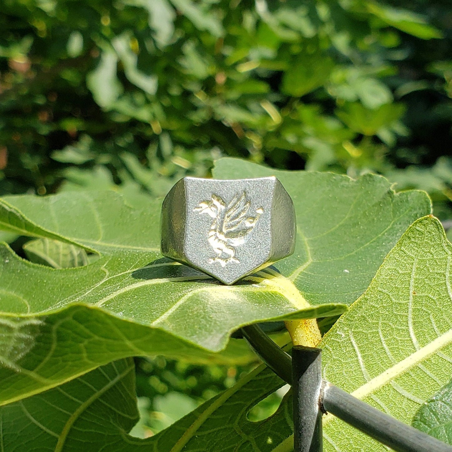 cockatrix wax seal signet ring