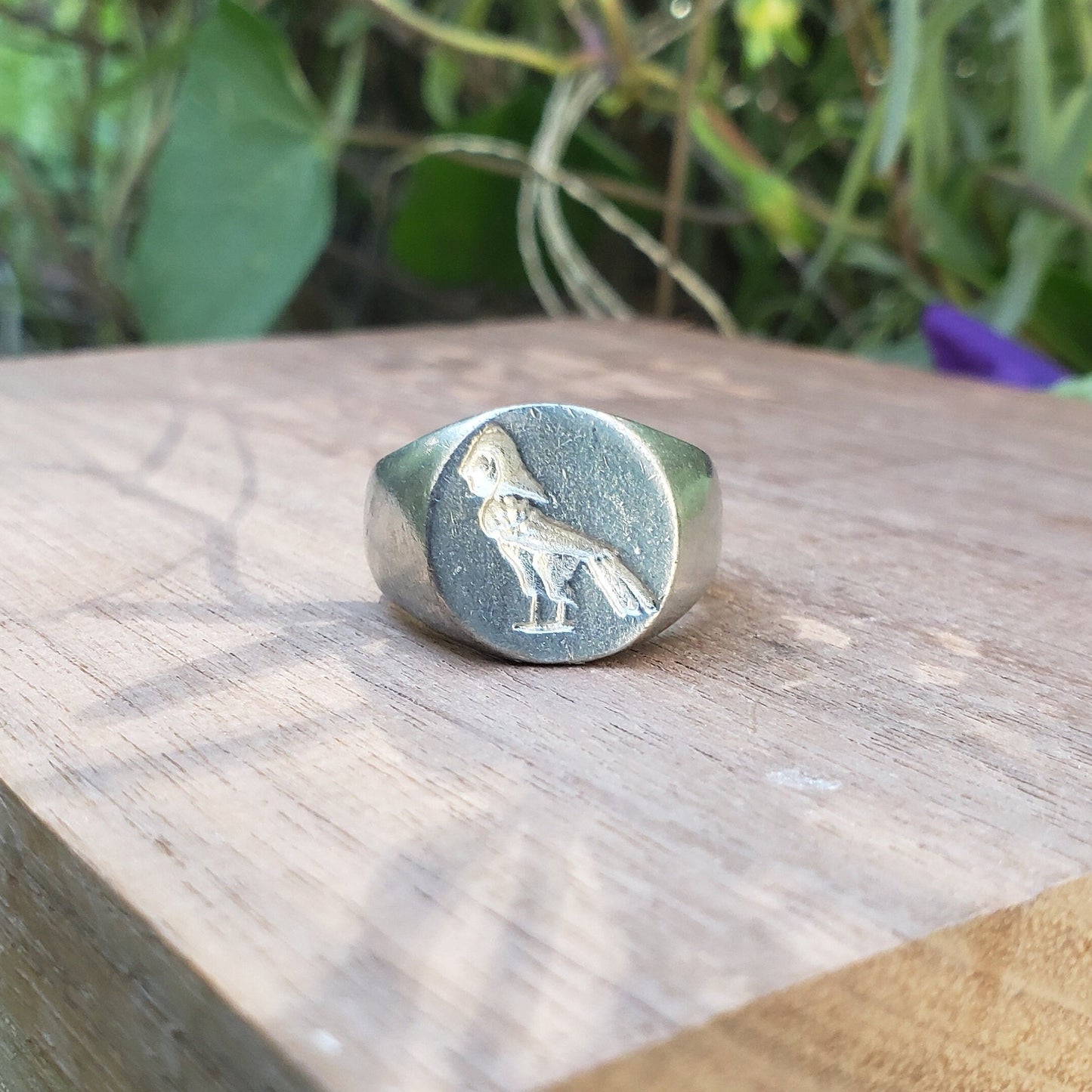 Ancient egyptian ba wax seal signet ring