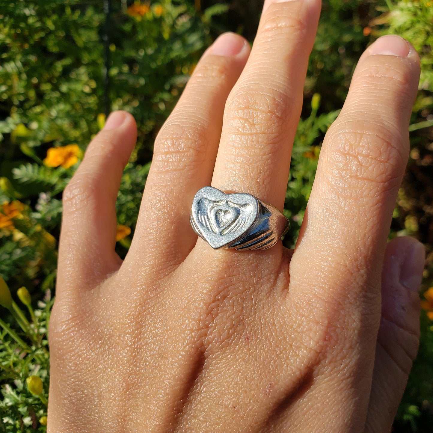 Claddagh wax seal signet ring