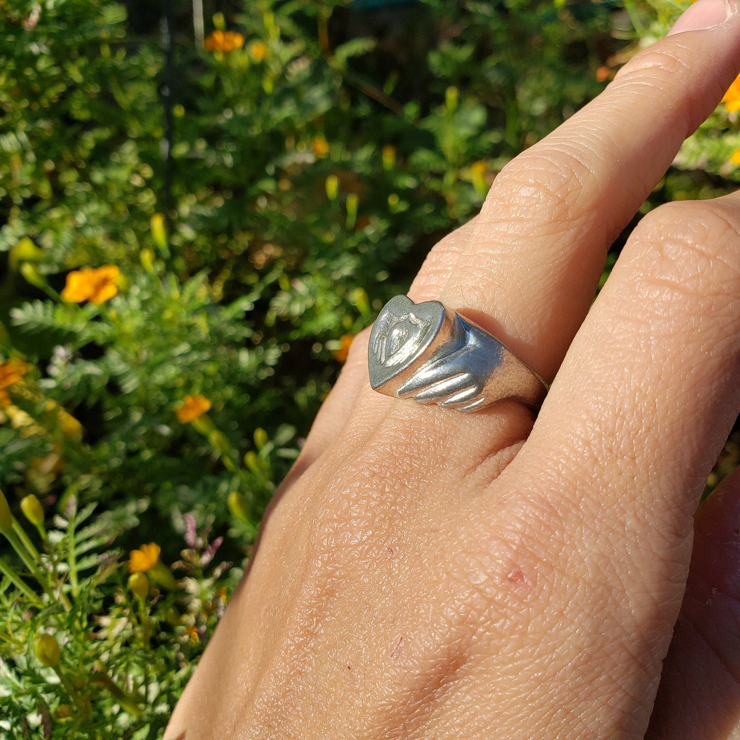 Claddagh wax seal signet ring