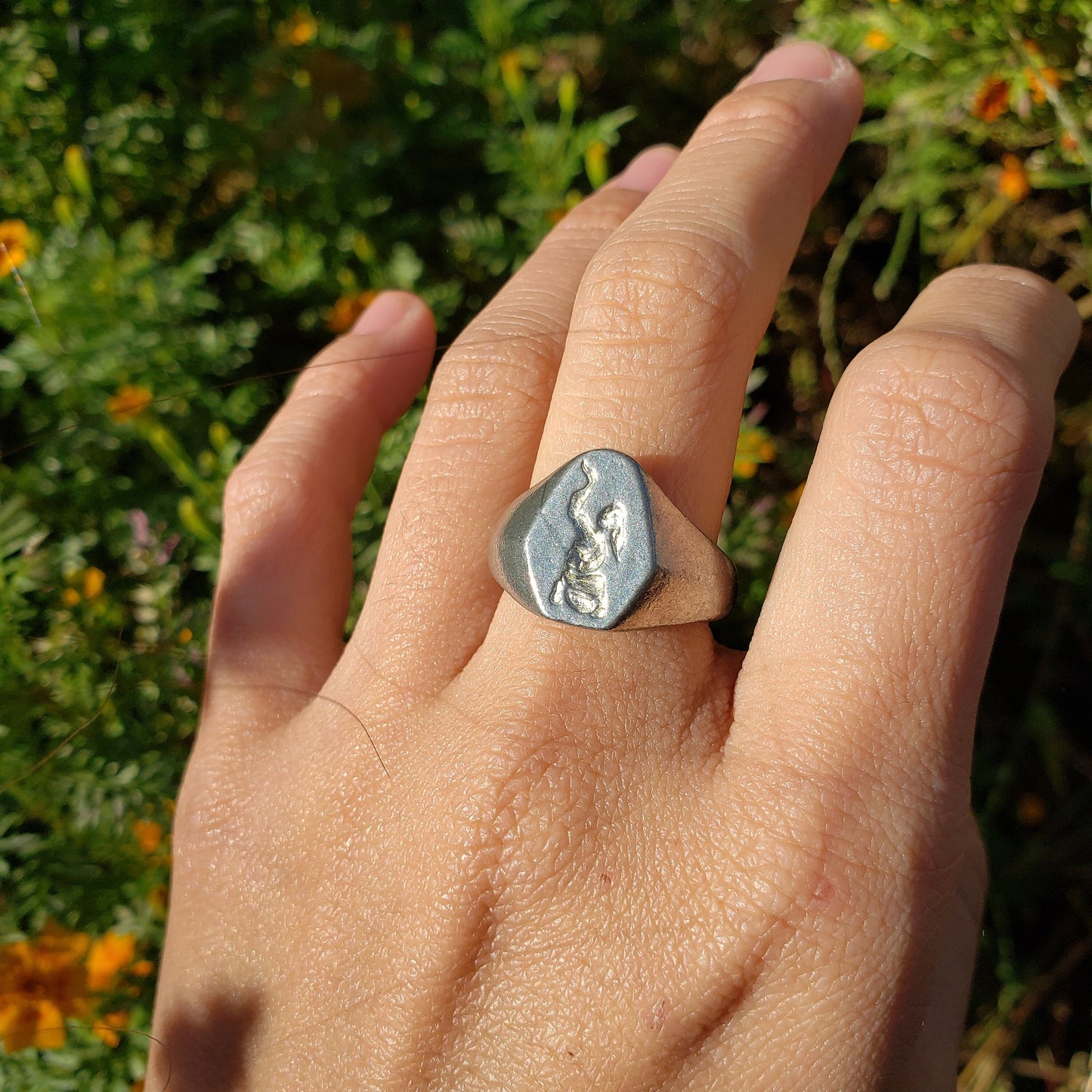 Snake fist wax seal signet ring