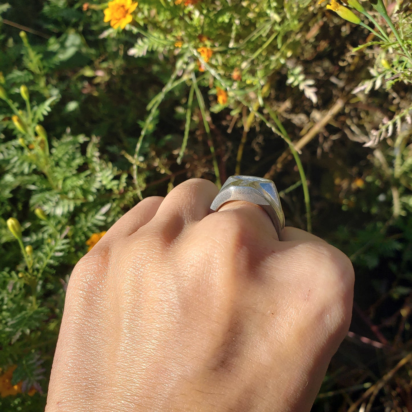 mushroom fairy wax seal signet ring