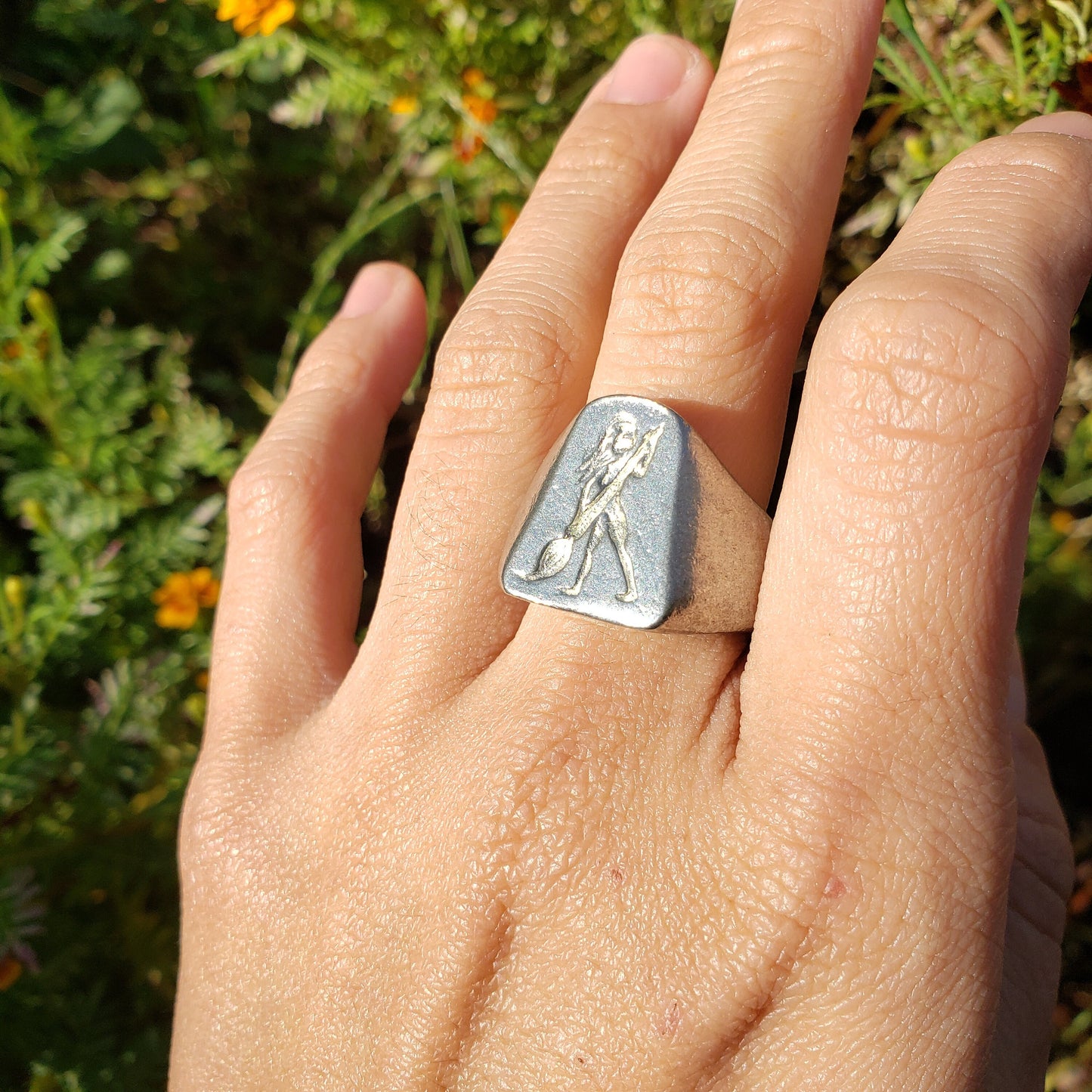 Calligrapher wax seal signet ring