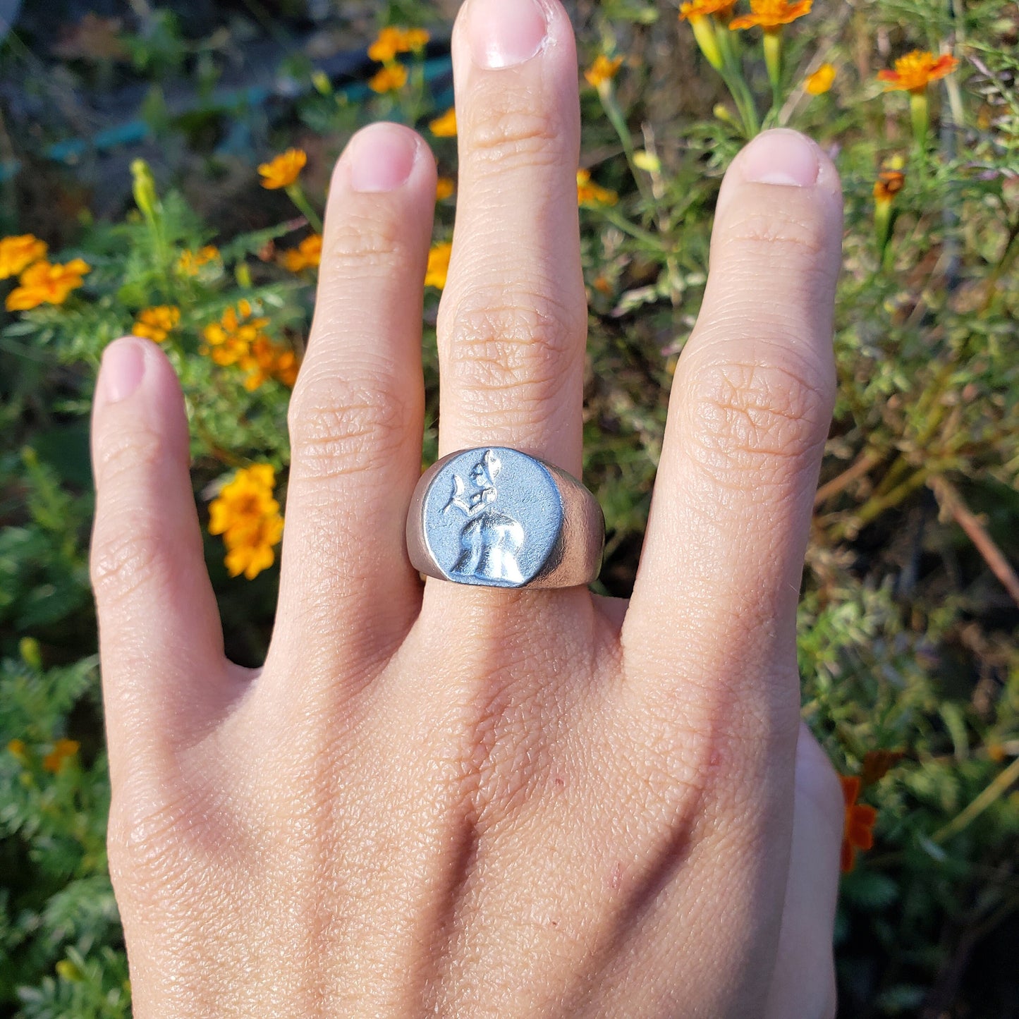 Big butt Victorian wax seal signet ring