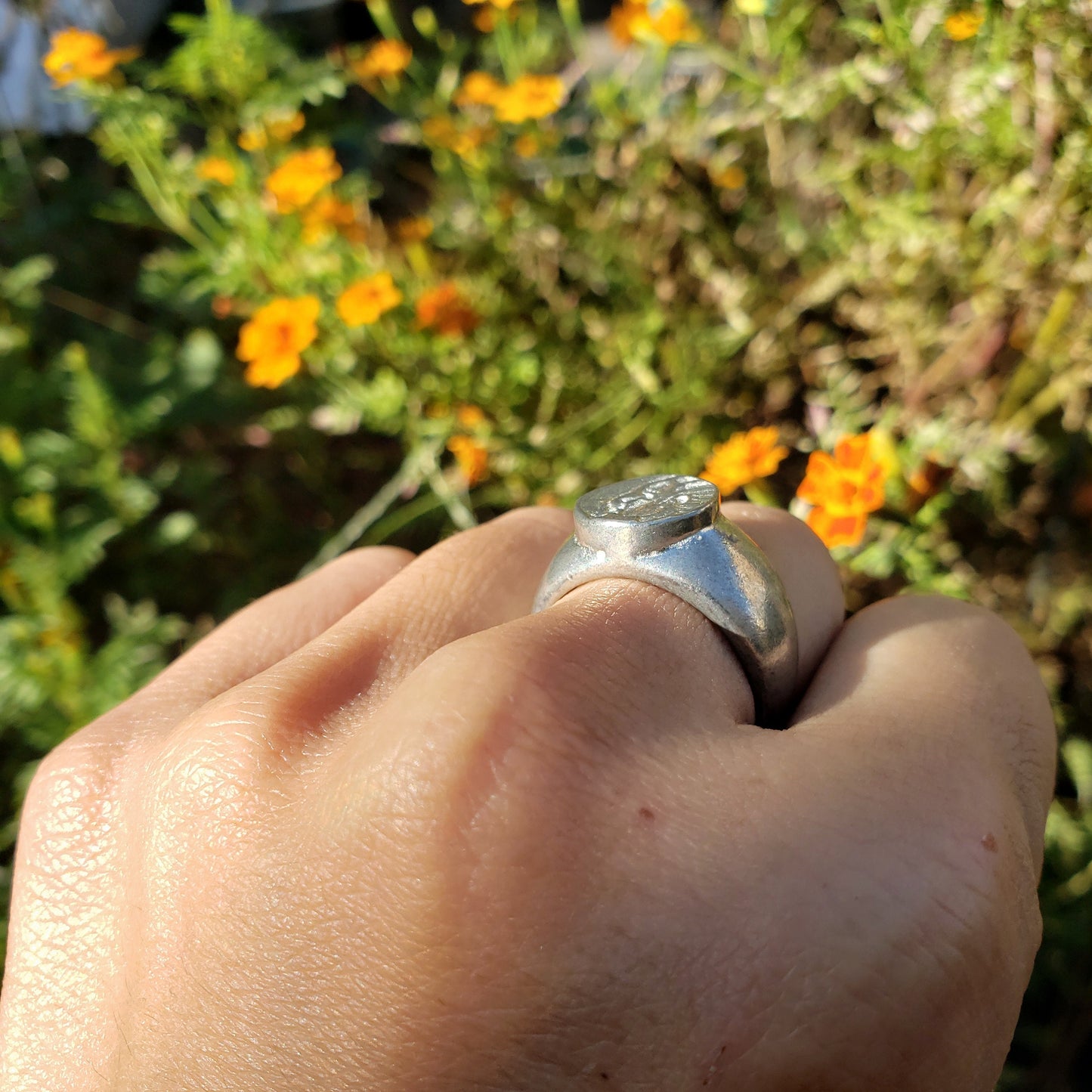 Fellatio small wax seal signet ring