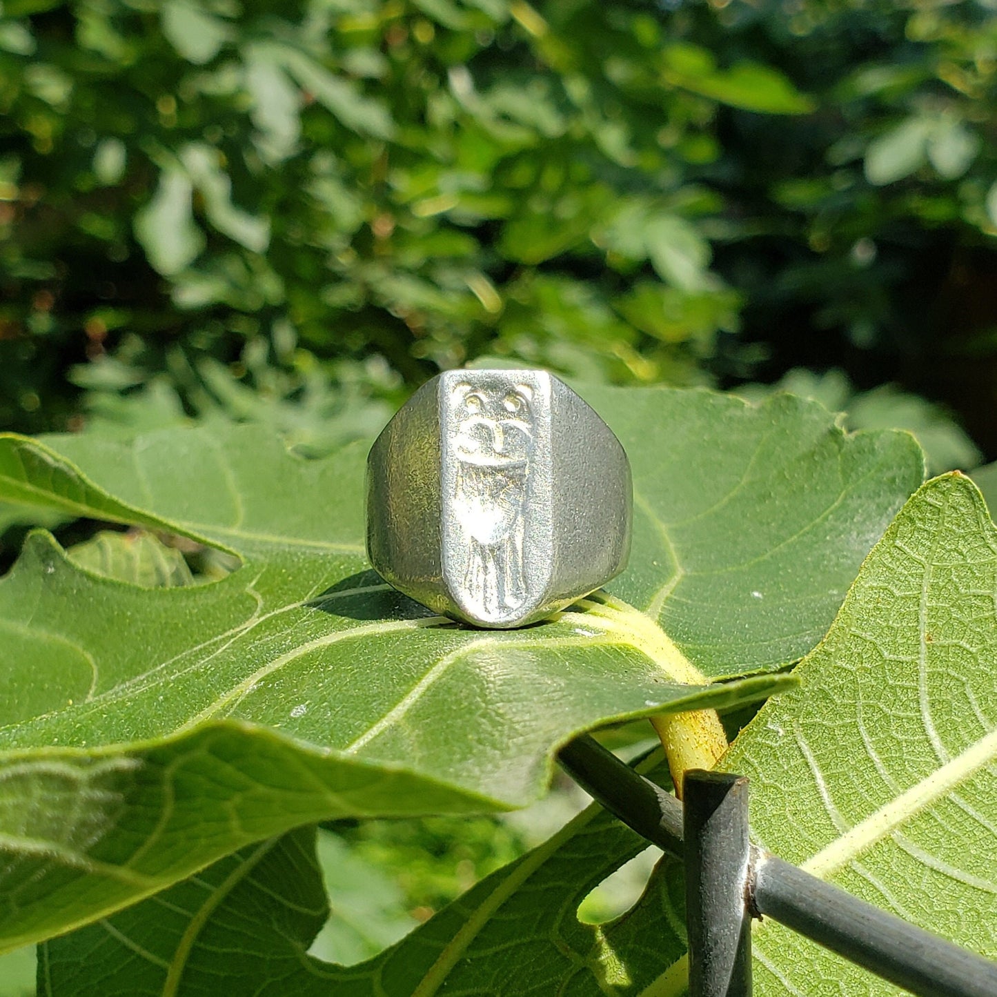 potoo wax seal signet ring