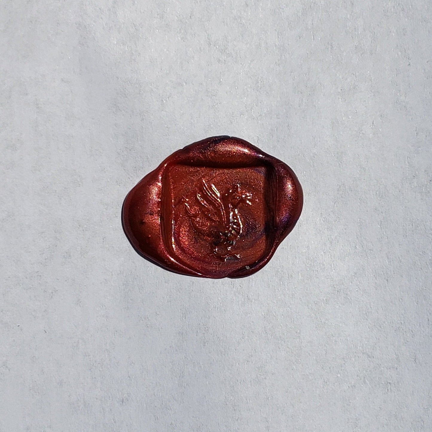 cockatrix wax seal signet ring