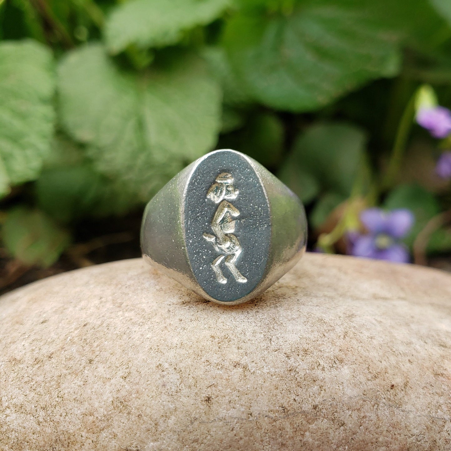 Lady satyr wax seal signet ring