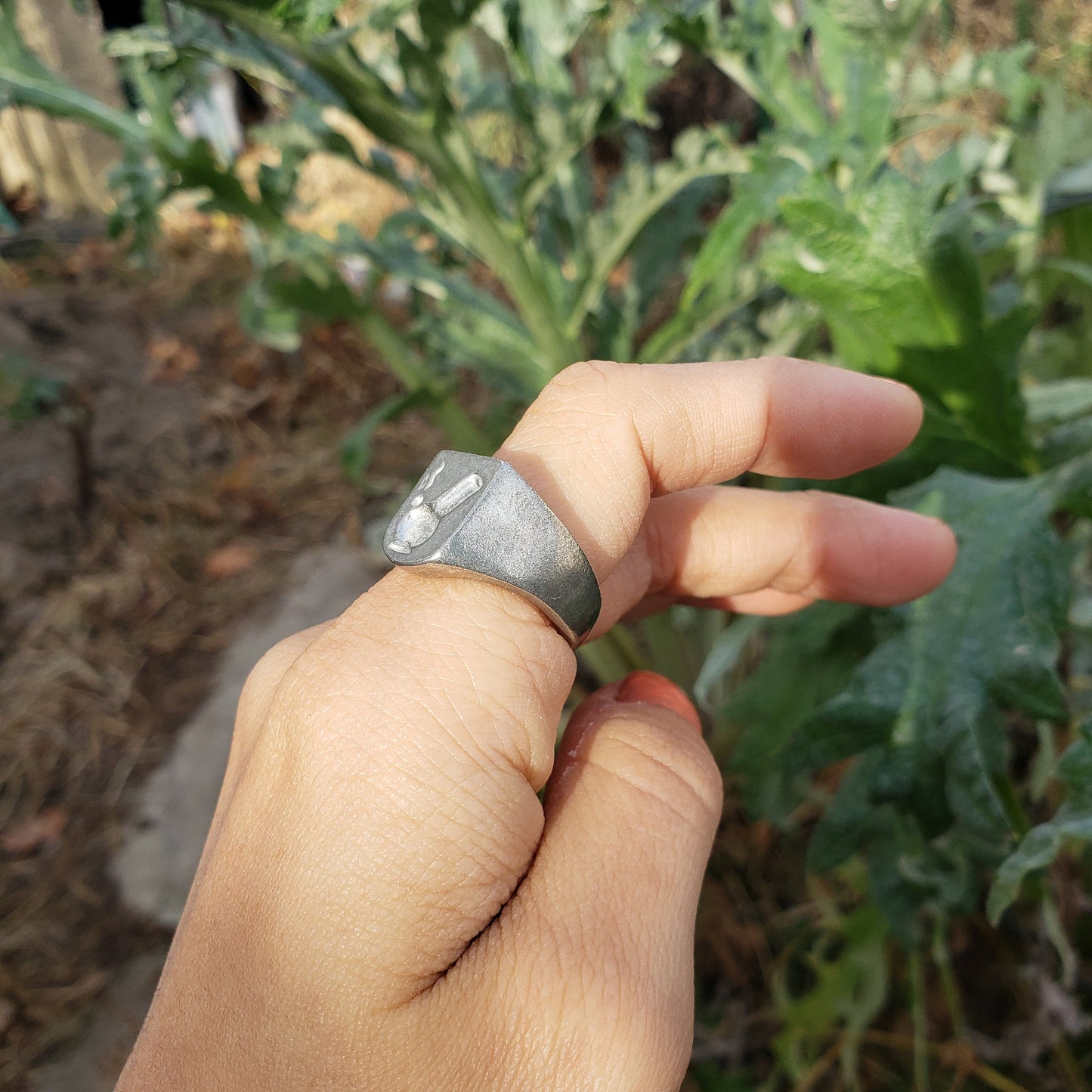 Bong wax seal signet ring