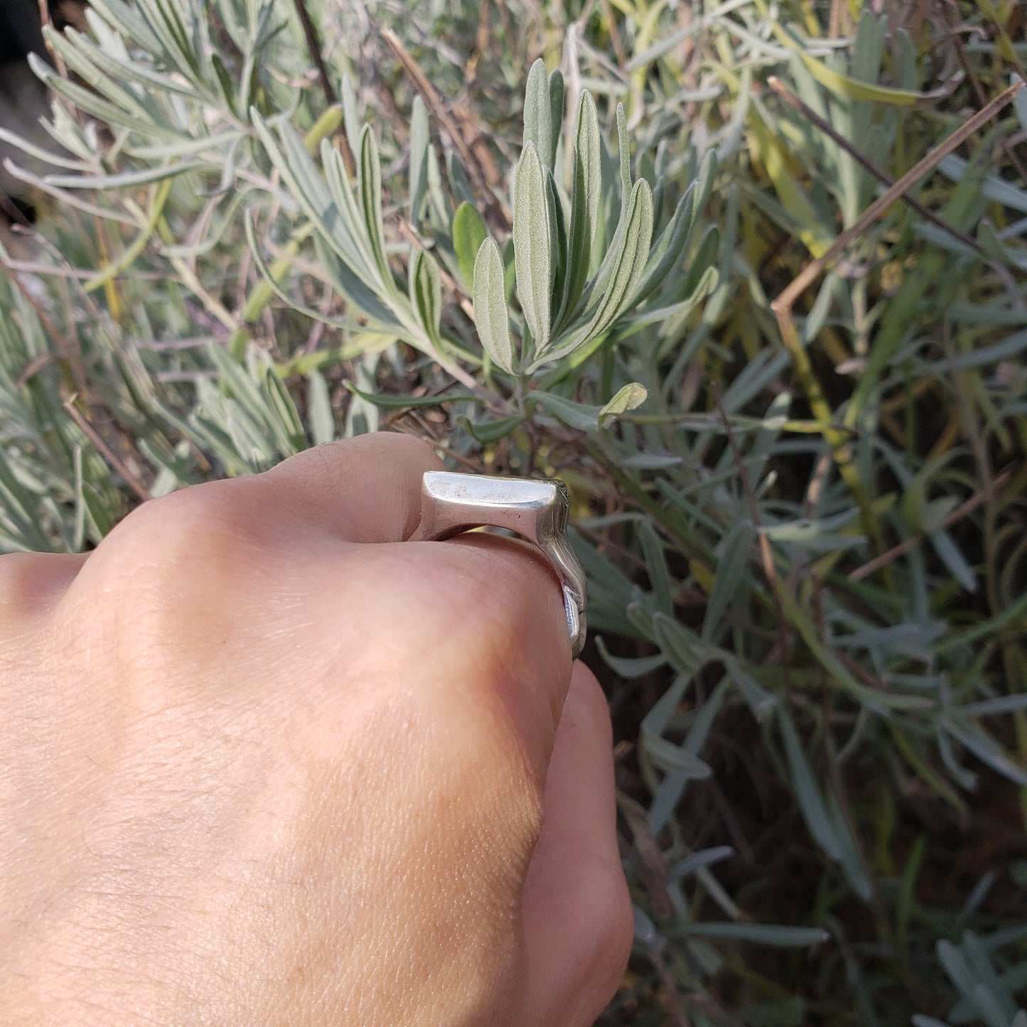 Jilling chalcedony signet ring