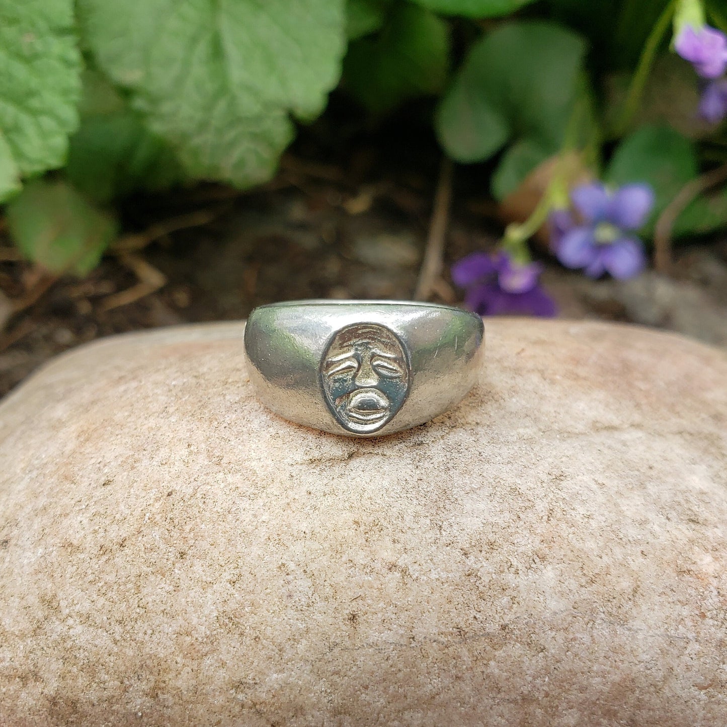 Tragedy wax seal signet ring