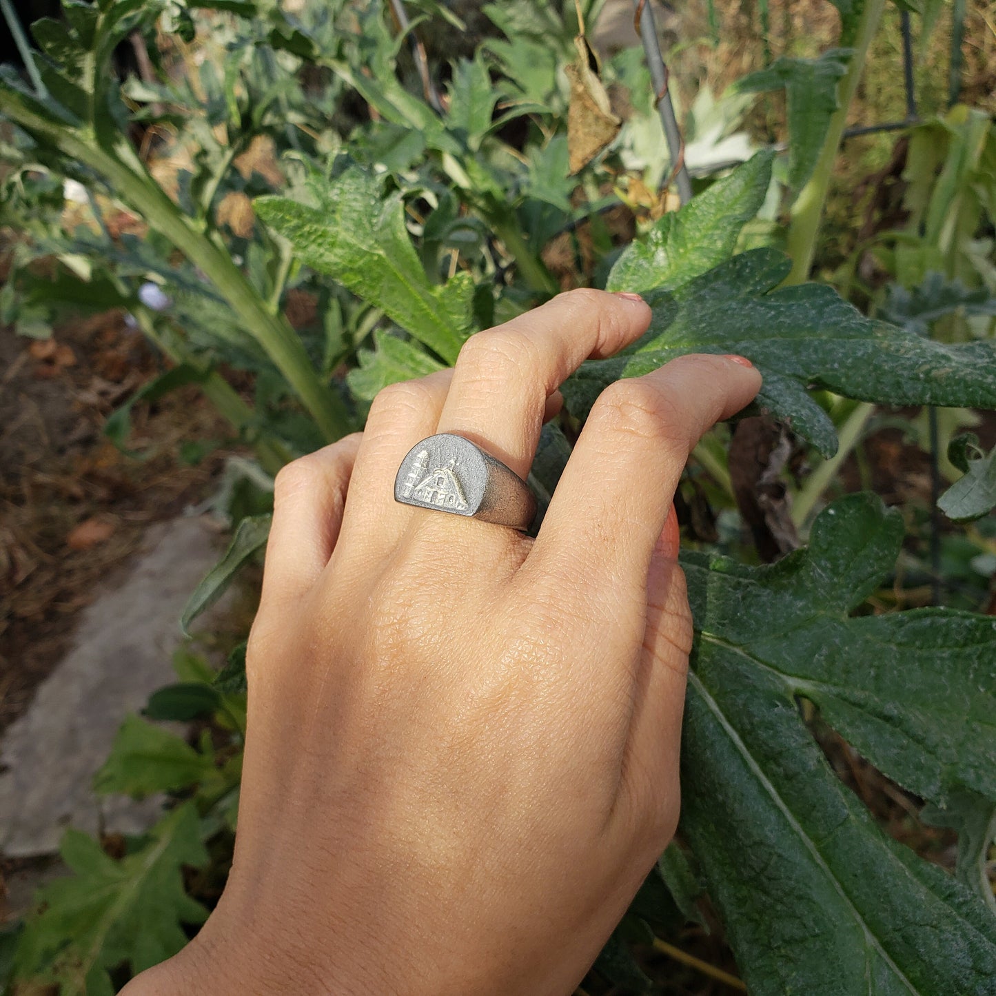 Barn wax seal signet ring