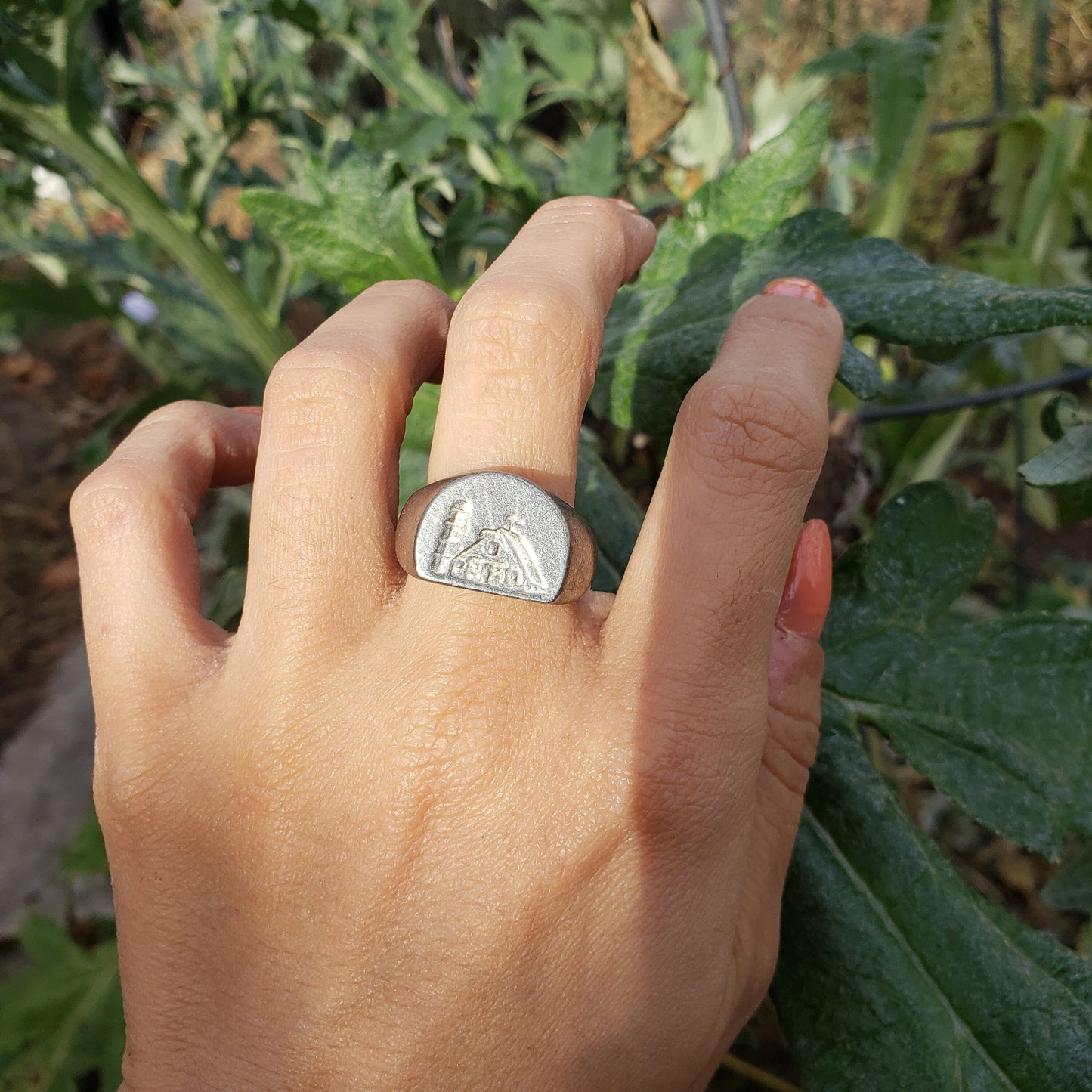 Barn wax seal signet ring