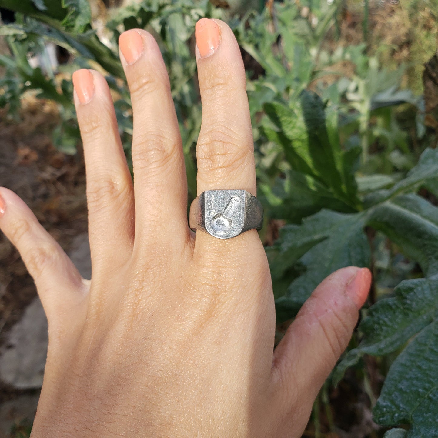 Bong wax seal signet ring