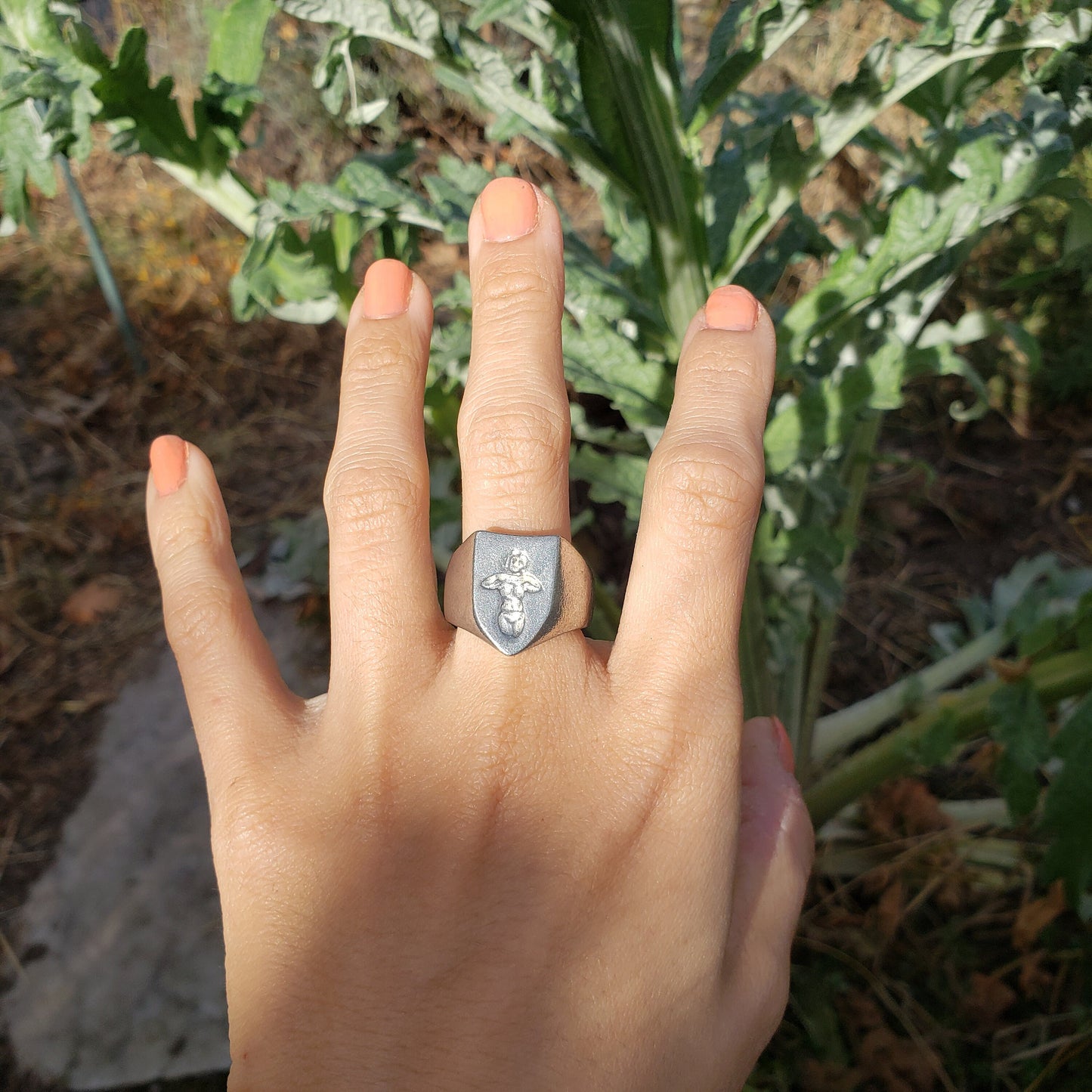 Flashing wax seal signet ring