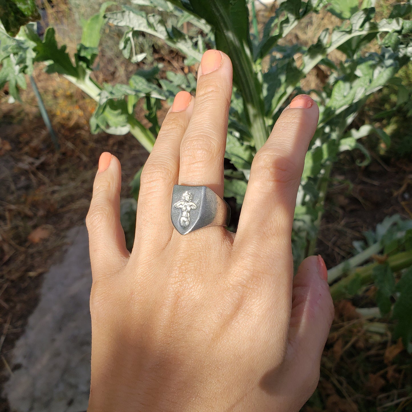 Flashing wax seal signet ring