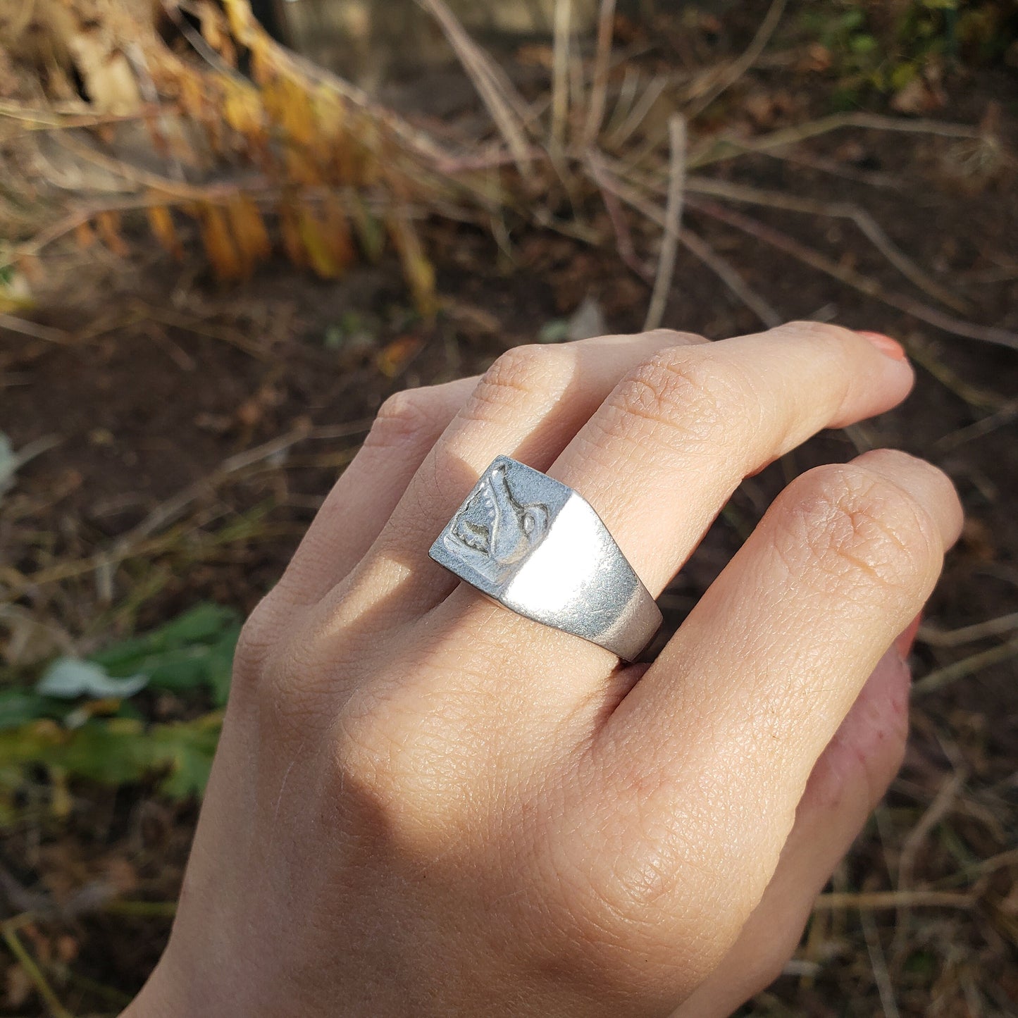 Gator cave wax seal signet ring