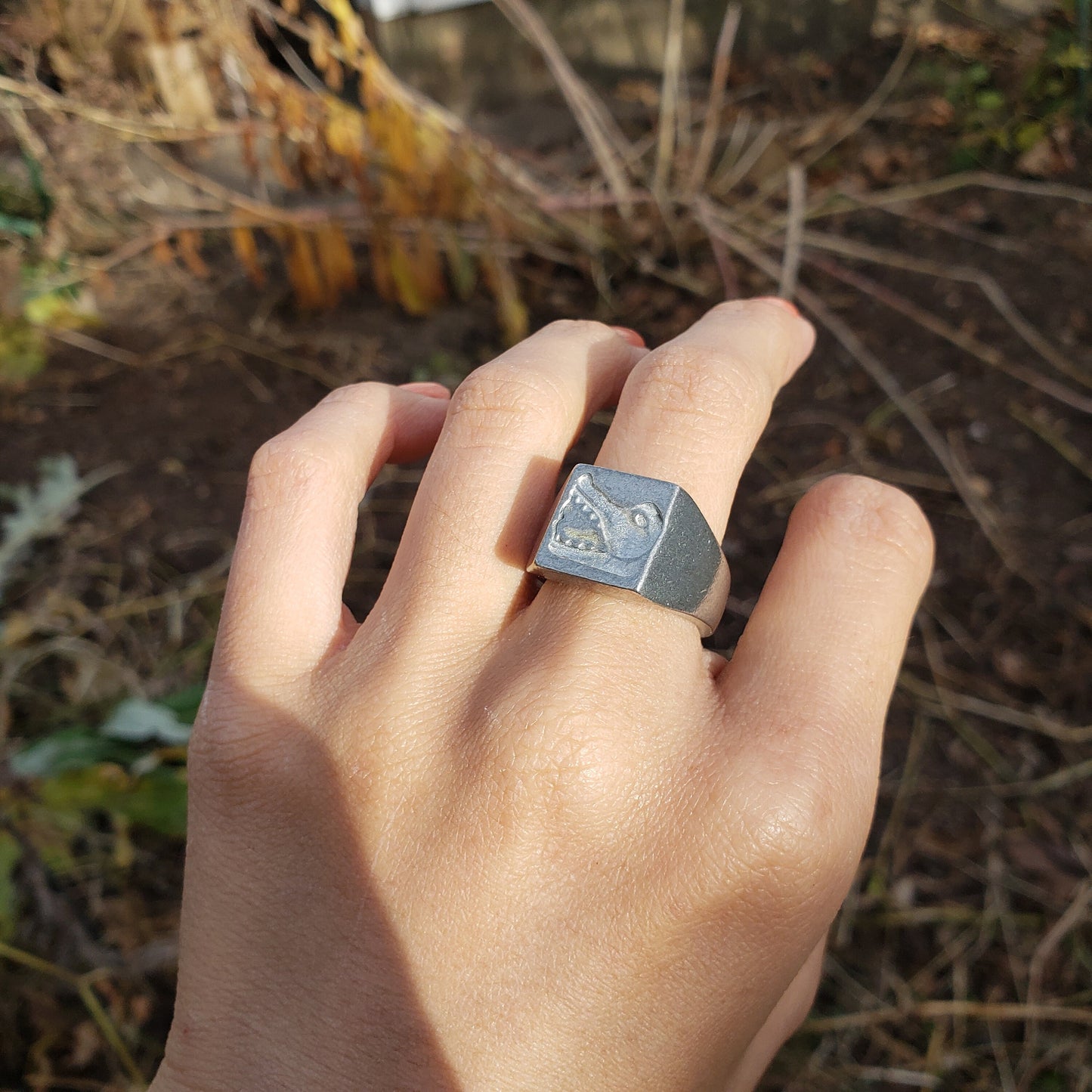 Gator cave wax seal signet ring