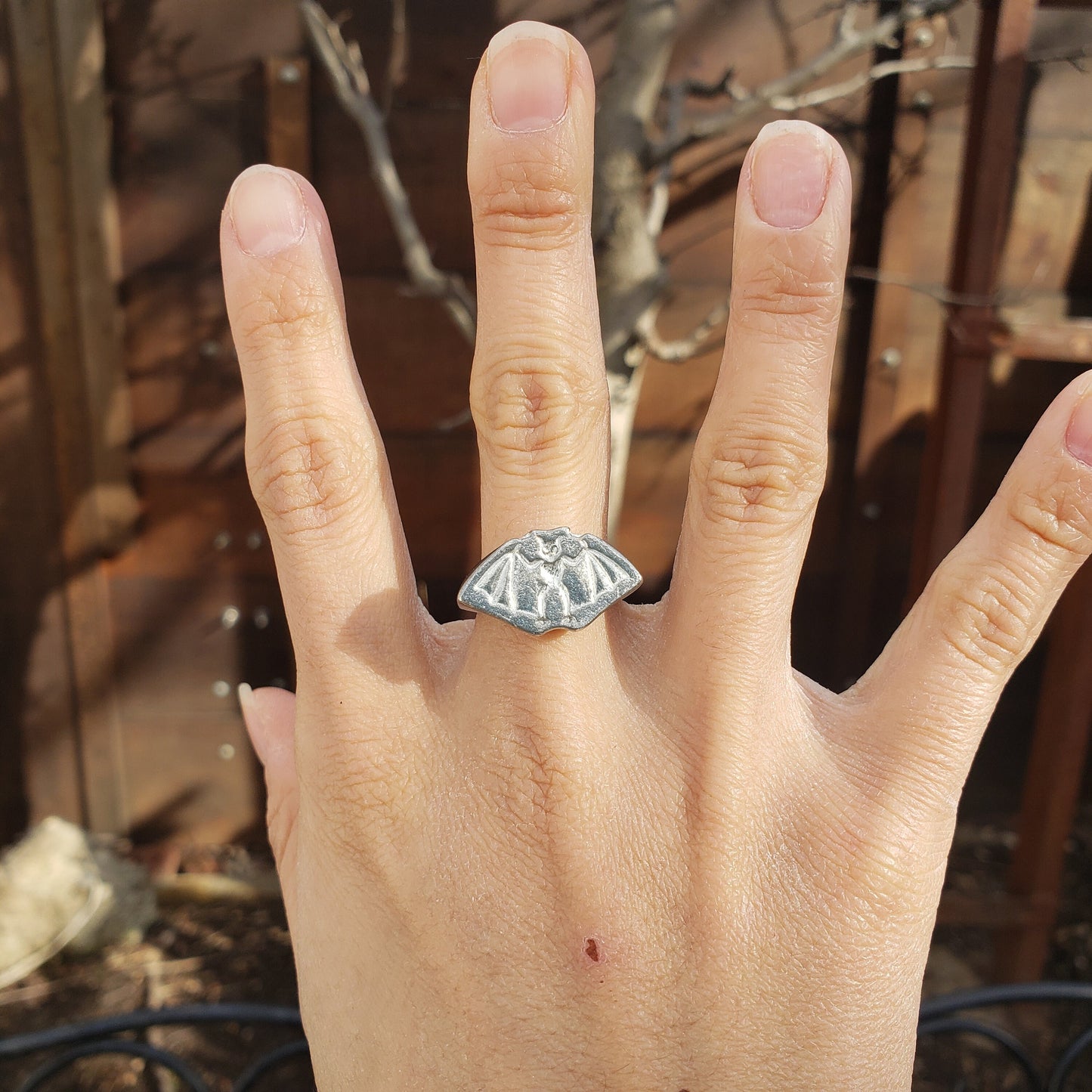 Bat wax seal signet ring