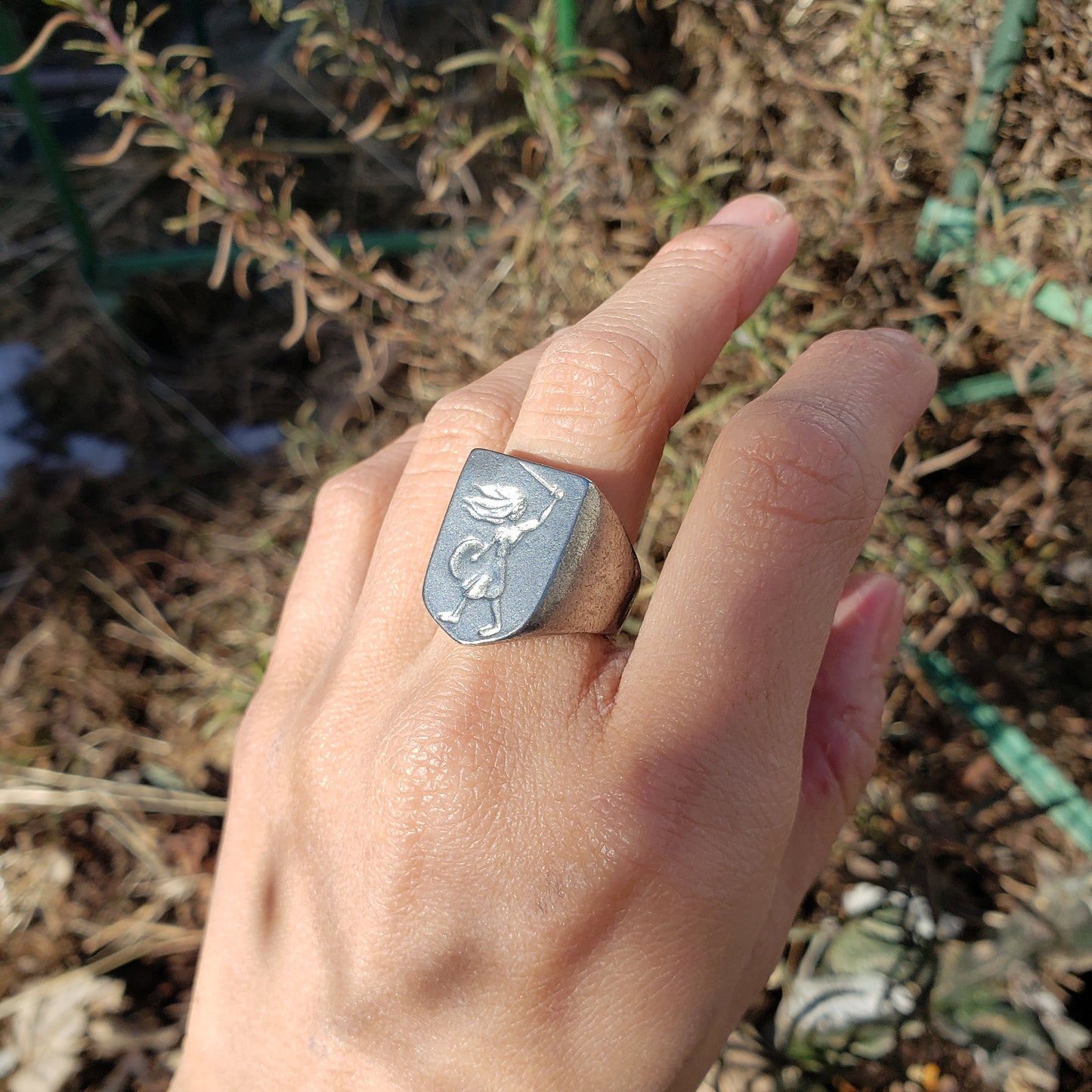 shield maiden wax seal signet ring