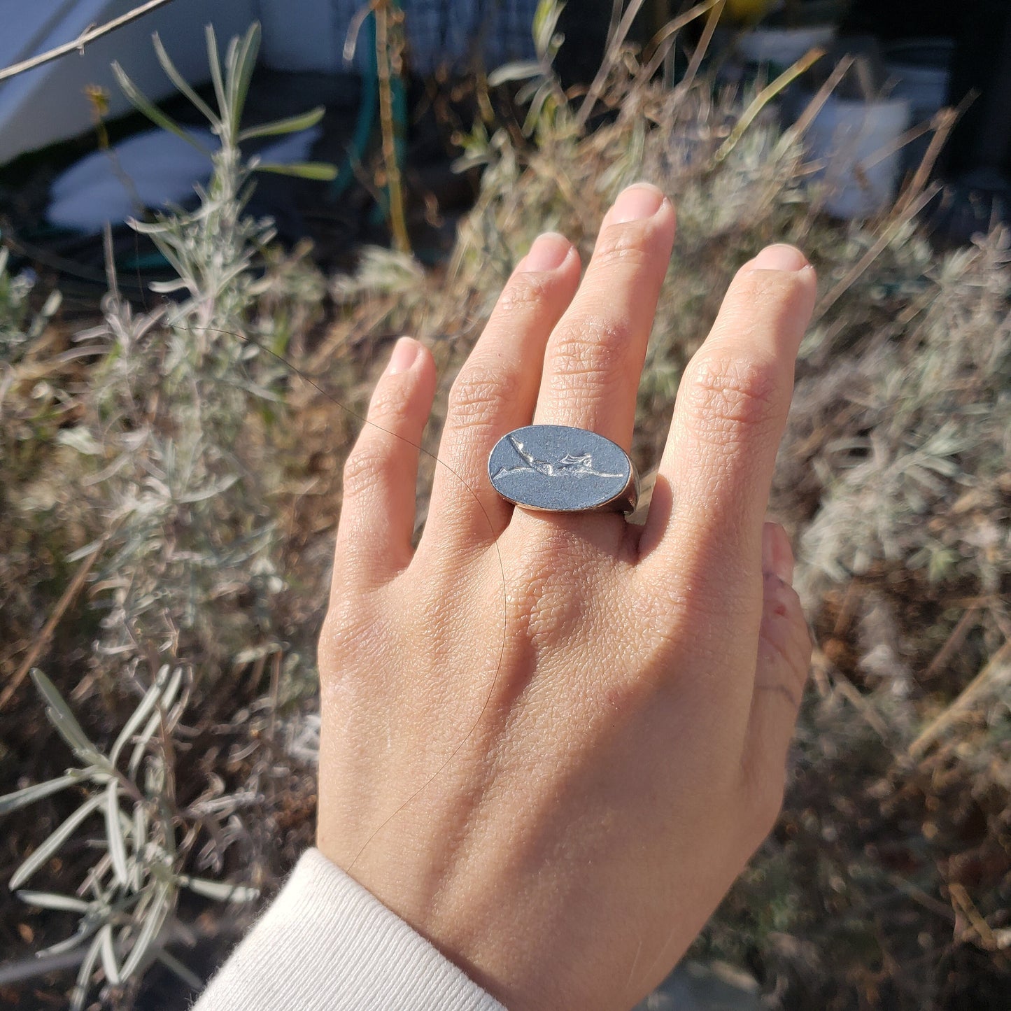 swimmer wax seal signet ring