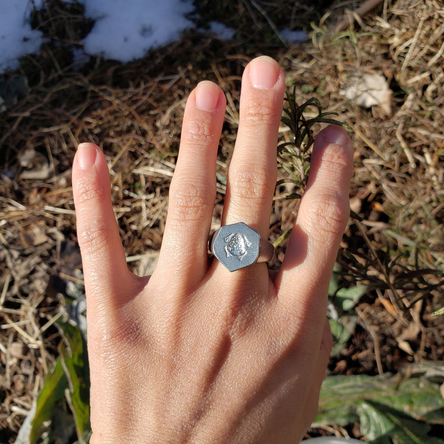 toad wax seal signet ring