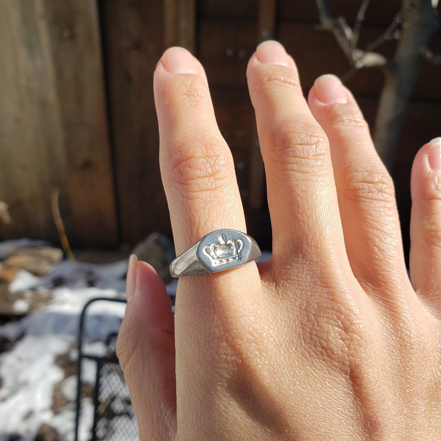 crown wax seal signet ring