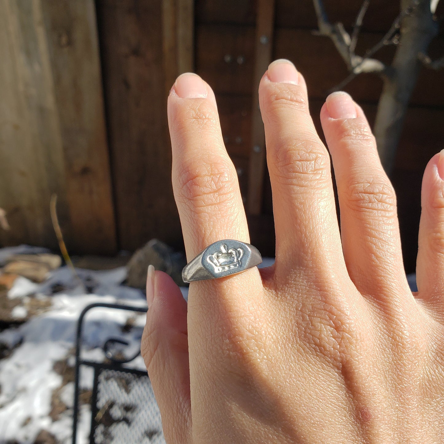 crown wax seal signet ring